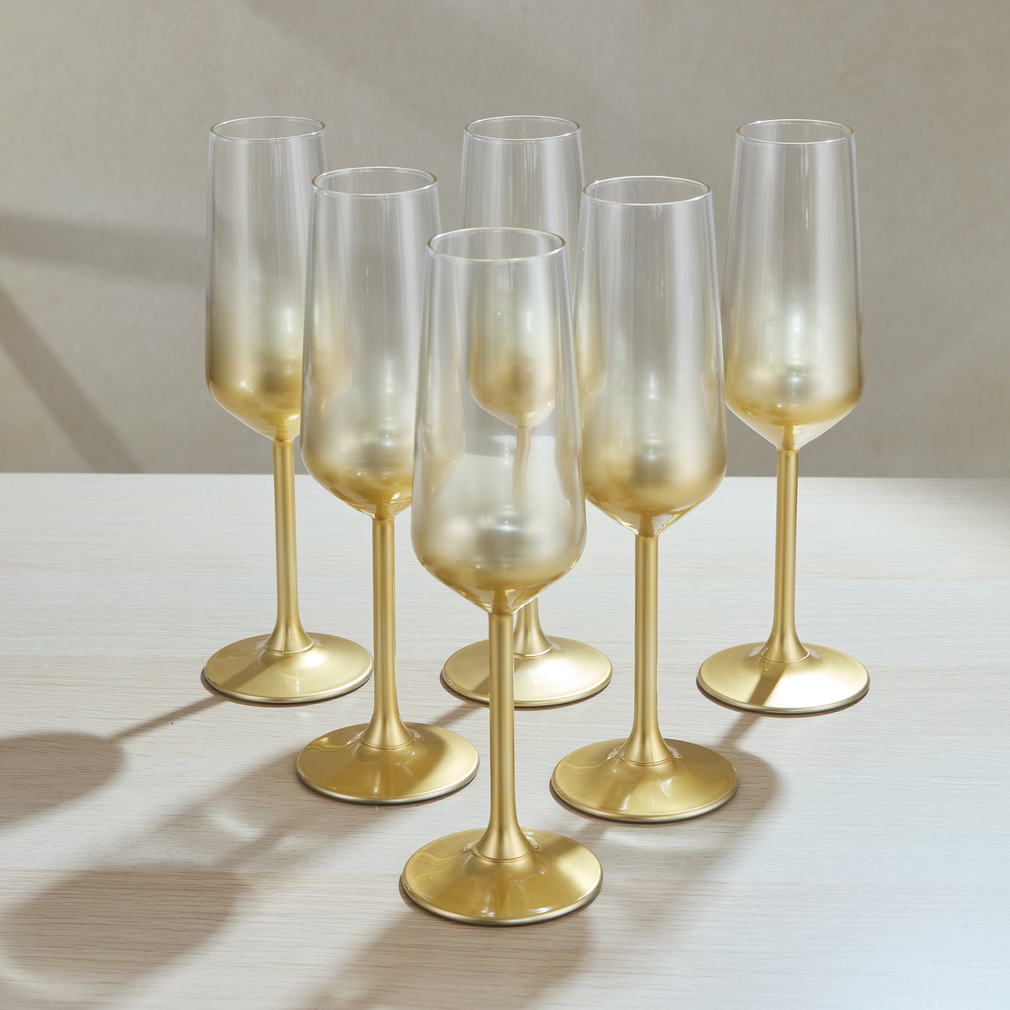 Set of 6 Glow Champagne Flute Kika Tableware