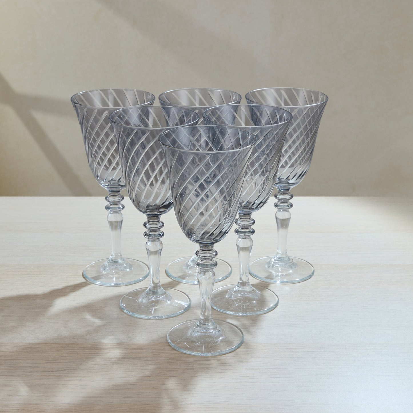 Set of 6 Palermo Wine Glass - Grey