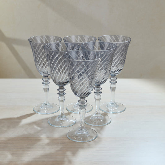 Set of 6 Palermo Wine Glass - Grey